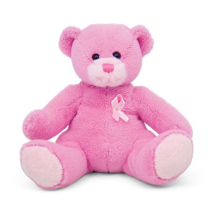 Plushland - Wholesale Stuffed/Plush Toy - Kids & Baby - Pink Ribbon Bear 8"