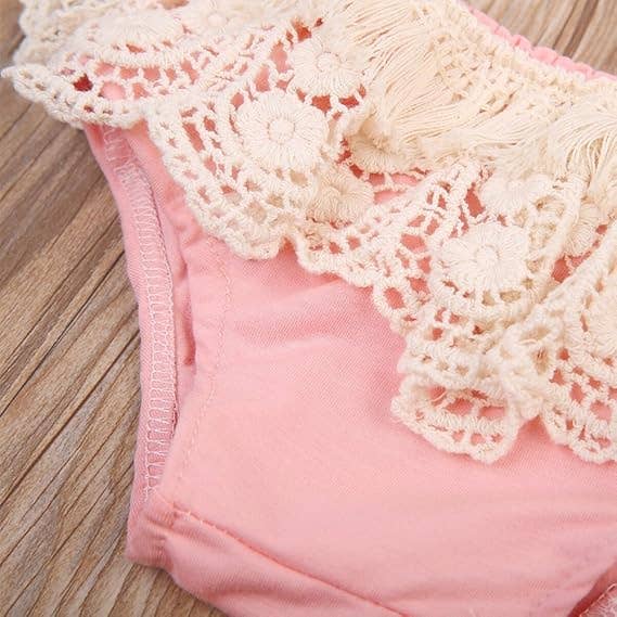 Fennco Styles - Vendita all'ingrosso Slip/copripannolino - Neonati - Mutandine per neonati in cotone all'uncinetto con frange di pizzo