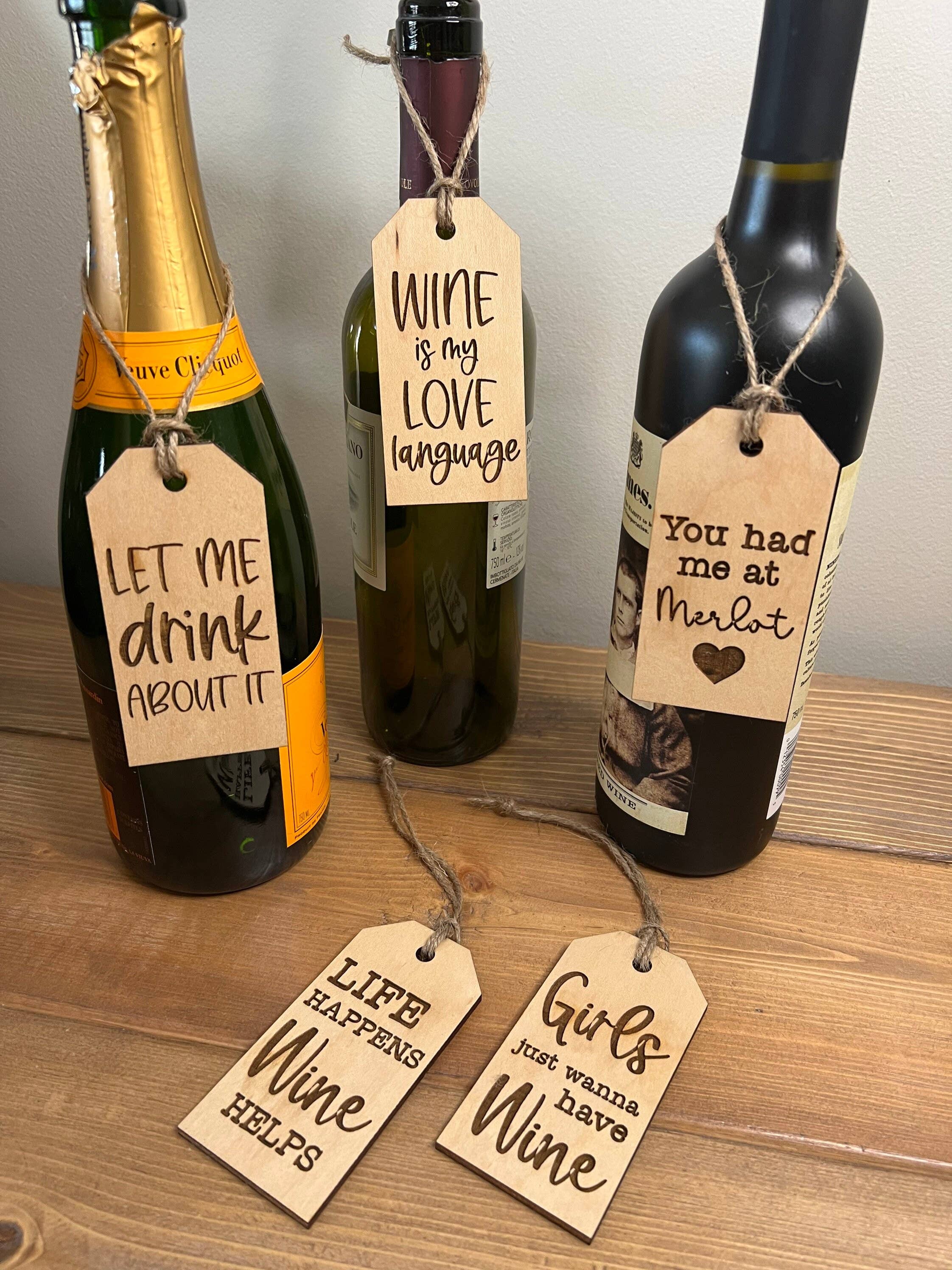 knocks on wood - Wholesale Gift Tag - Gift Tags For Wine Bottle Tags Wine Gift Tags Reusable Gift2