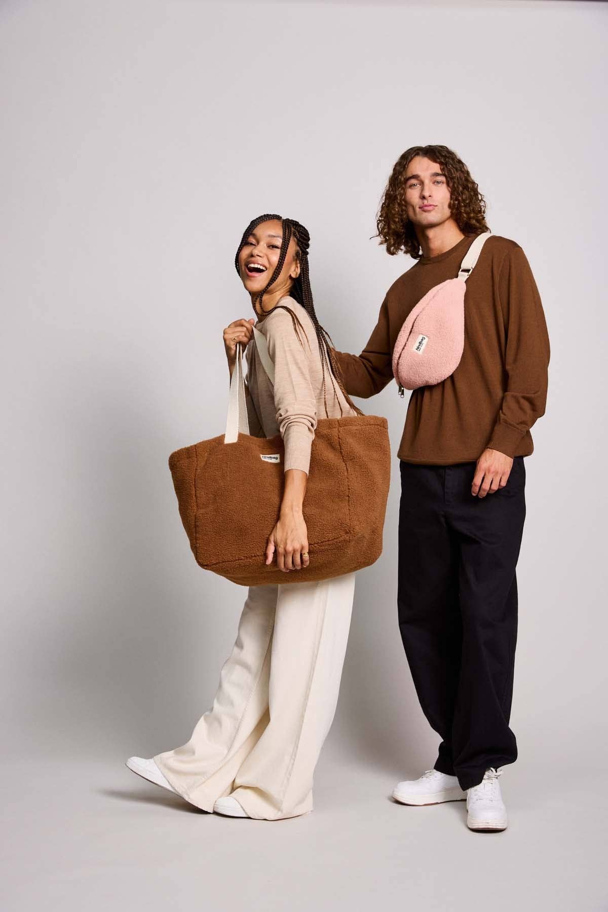 Hindbag - Wholesale Tote Bag - Women's - Claude Teddy Brown tote bag4