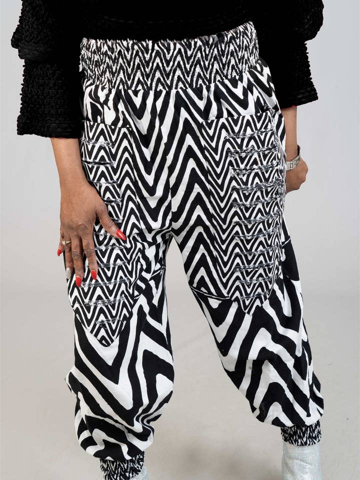 Women's Ankara Print Pant in Twill Fabric - 100% Cotton for wholesale by KaraChic