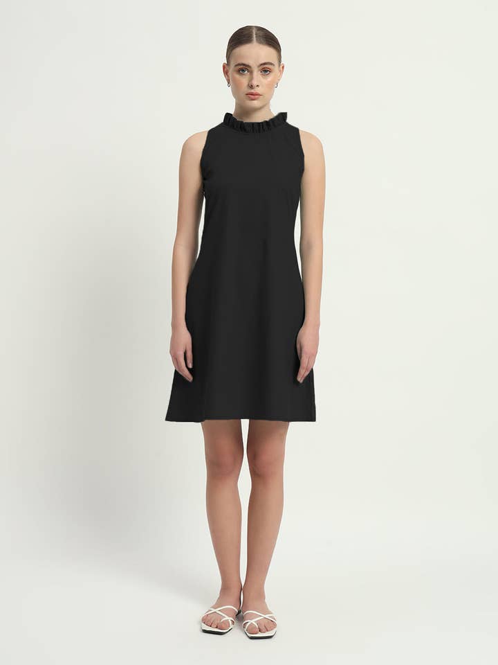 The Angelica Noir Cotton Dress for wholesale by Thevasa