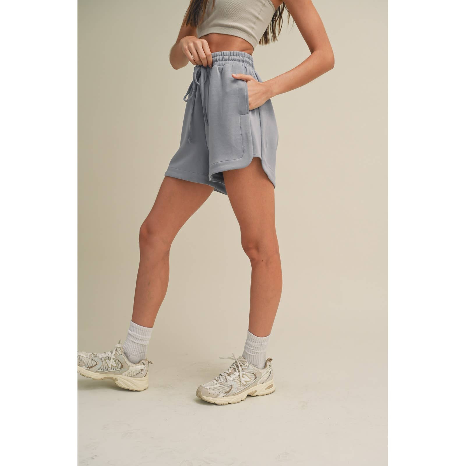 Wishlist Apparel – Calções – Mulher por atacado – CALÇÕES DE MERGULHO COM CORDÃO COM DETALHE LATERAL/WL24-8656B5