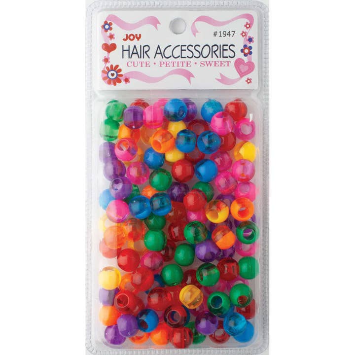 Joy Round Plastic Beads XL Two Tone Vivid Assorted for wholesale by Annie International, Inc.