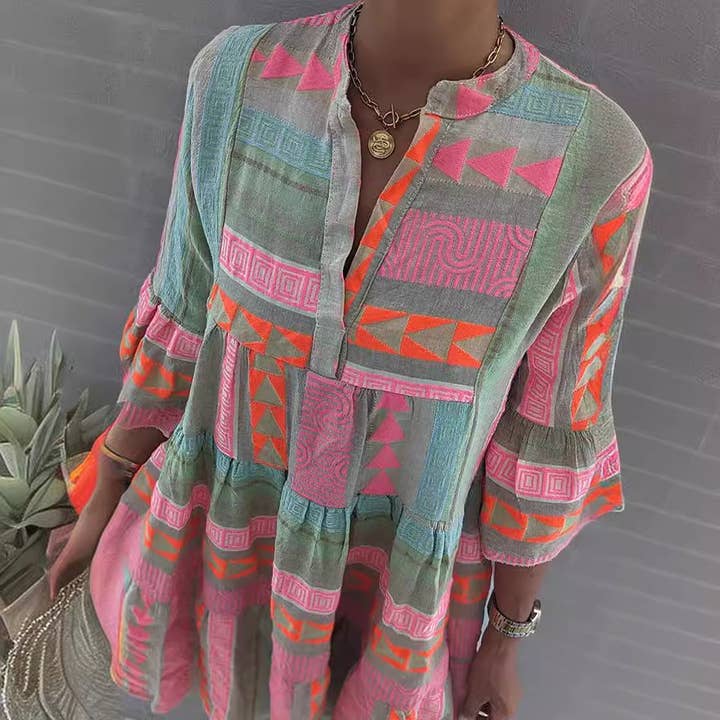As Shown 2025 NEW European Fall Dresses Prints Global Style for wholesale on Faire