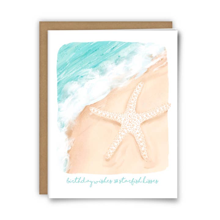 Starfish Birthday Card, Beach Birthday Card, for wholesale by 25 Sweetpeas