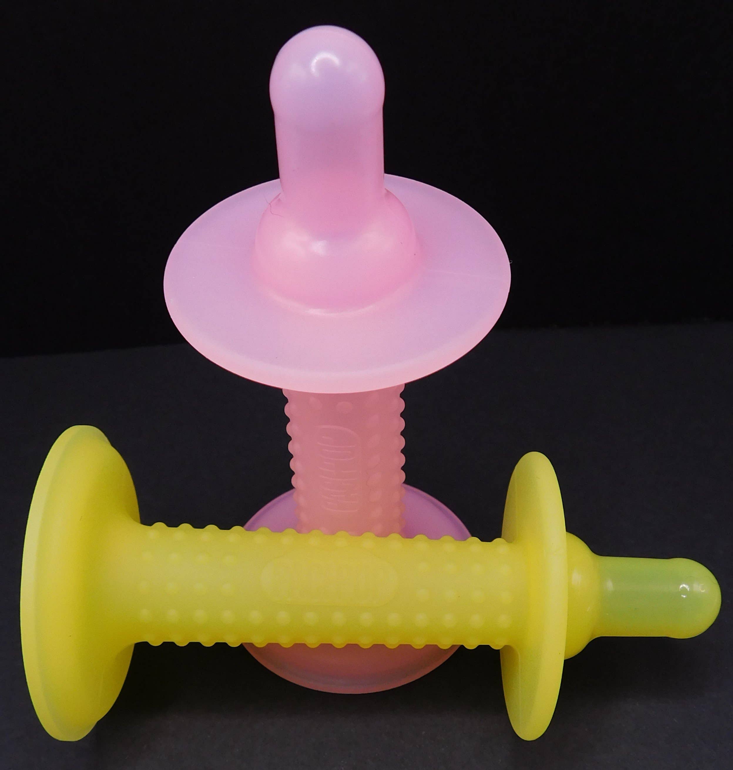 Paci-Pop – wholesale Teether (not clip-on) – Baby – Transitional Teether Pink/Yellow1