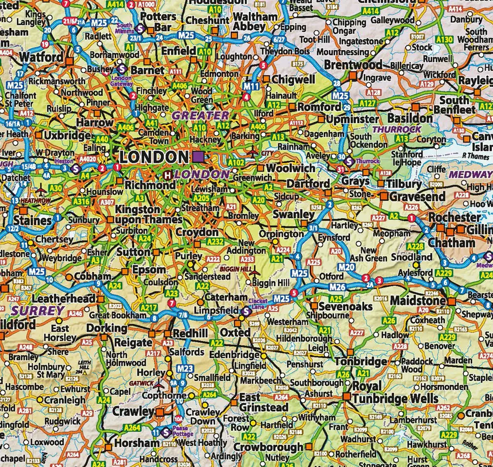 Close Up GmbH - Wholesale Map - United Kingdom 2020 Map - MAPS IN MINUTES 100 x 140 cm7