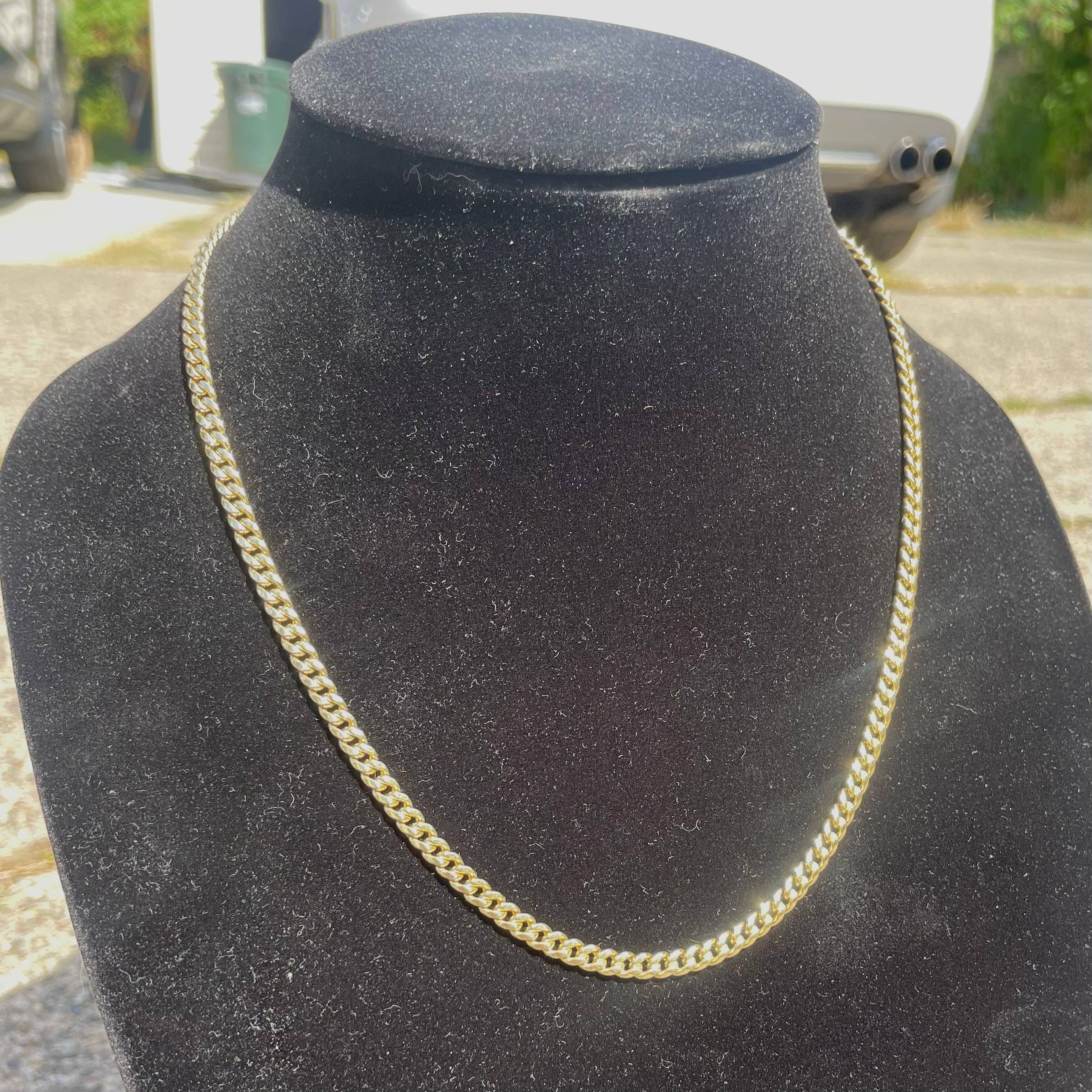 Prestige Jewelry - Wholesale Link & Chain Necklace - 14k Gold Semi-Solid Miami Cuban Link Chain 20in 4mm2