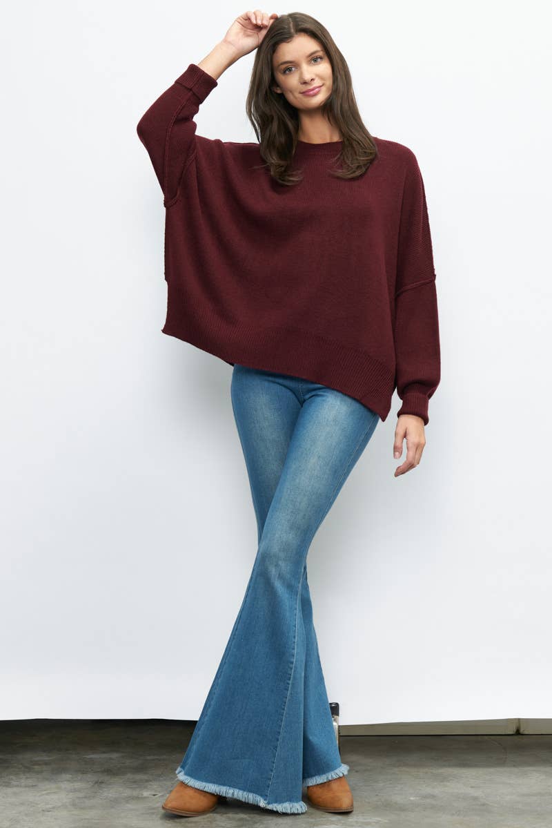 Newbury Kustom - Wholesale Tunic Sweater - Women's - 10319A -Slouchy silhouette  pullover sweater6