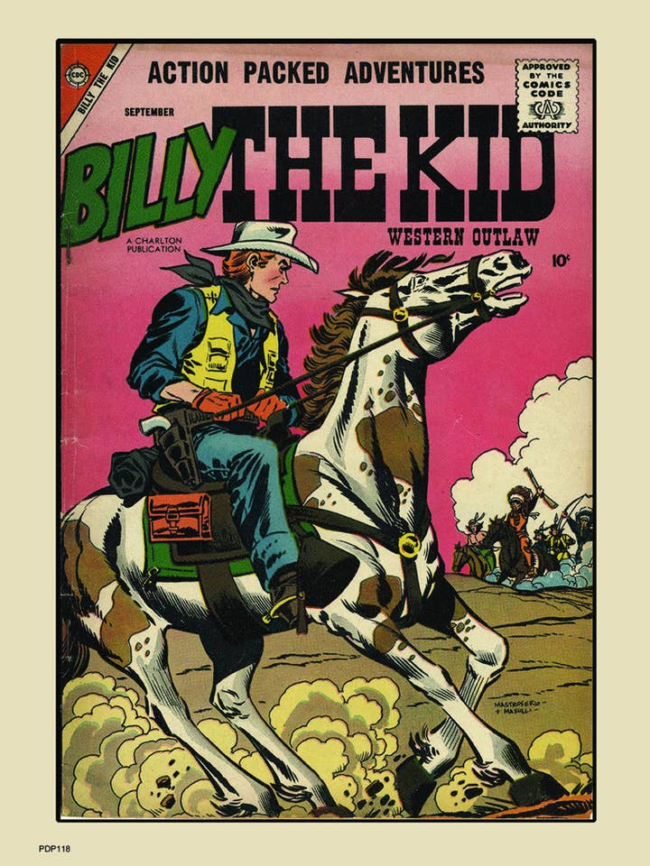 Billy The Kid Comic Poster Art Print 30x40cm for wholesale by On The Wall Art Ltd