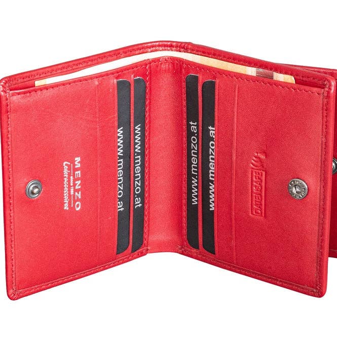 Menzo 7030 Kleinbörse rot / Nappaleder - Wiener Schachtel für den Großhandel von Menzo