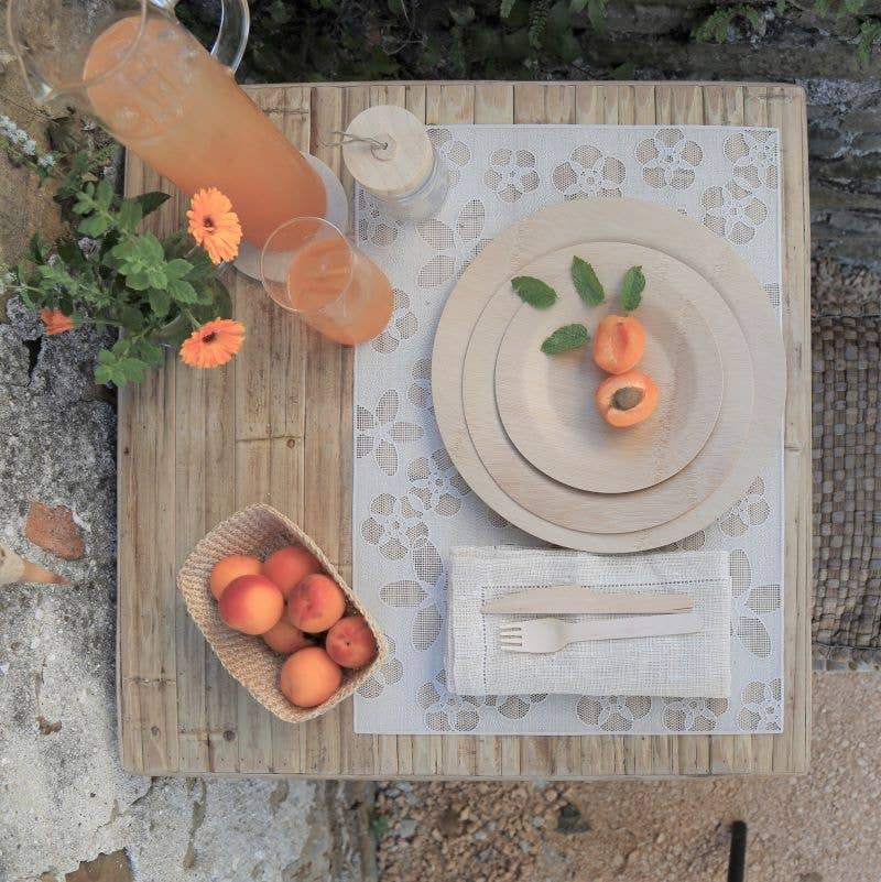 Fiorirà un giardino - Wholesale Dinner Plate - Natural Biodegradable Bamboo Plate D28 Cm2