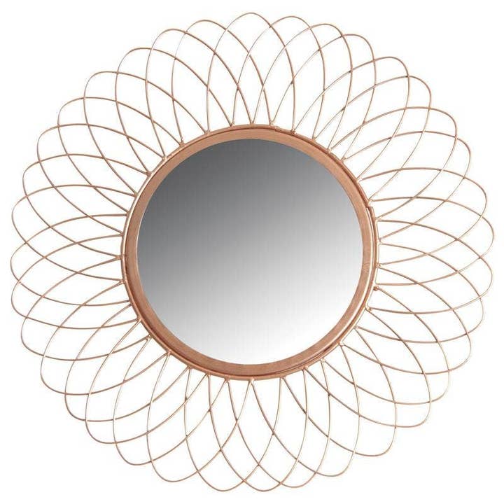 Specchio rotondo in metallo ramato per la vendita all'ingrosso da parte di Aubry Gaspard