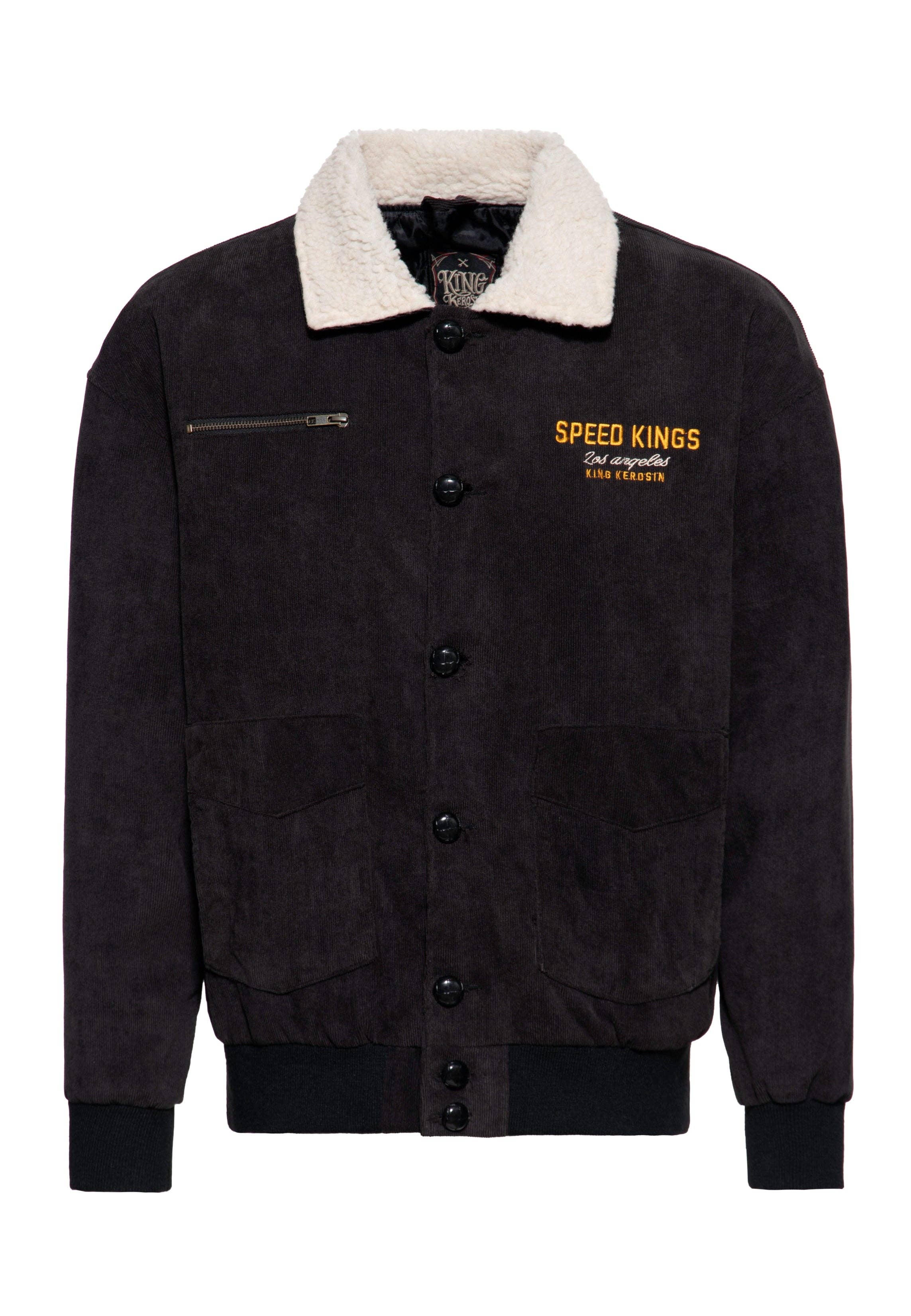black Speed Kings corduroy jacket for wholesale on Faire0