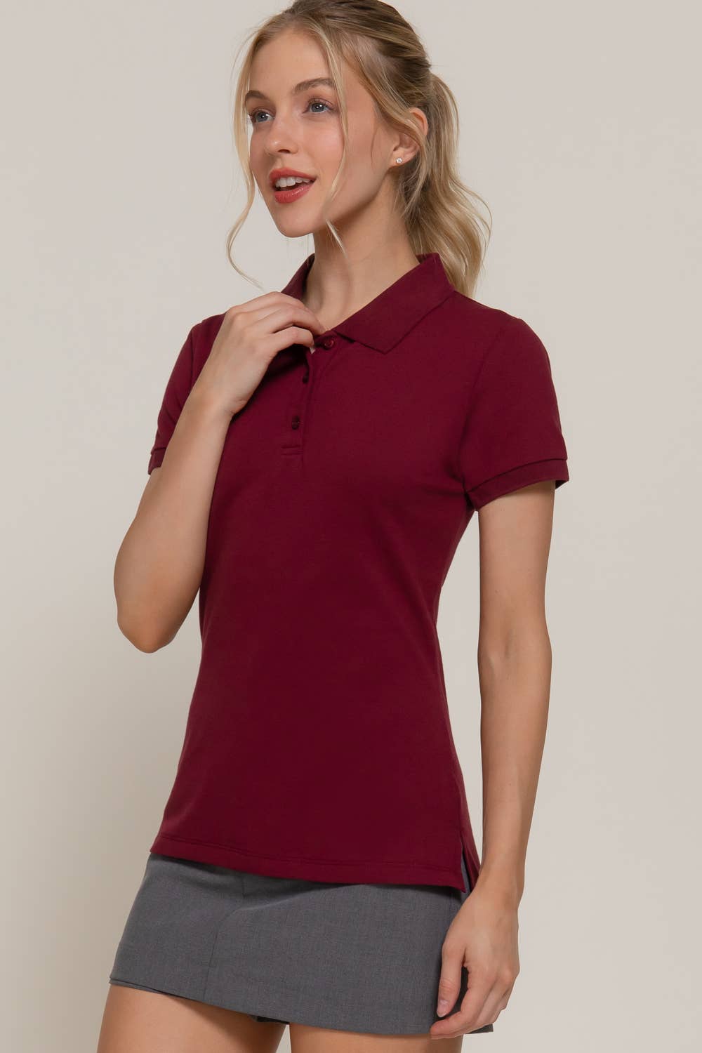 Active Basic | Active USA - Wholesale Polo - Women's - Short Sleeve Classic Pique Polo Top13