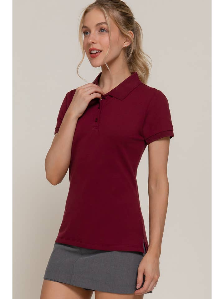Active Basic | Active USA - Wholesale Polo - Women's - Short Sleeve Classic Pique Polo Top13