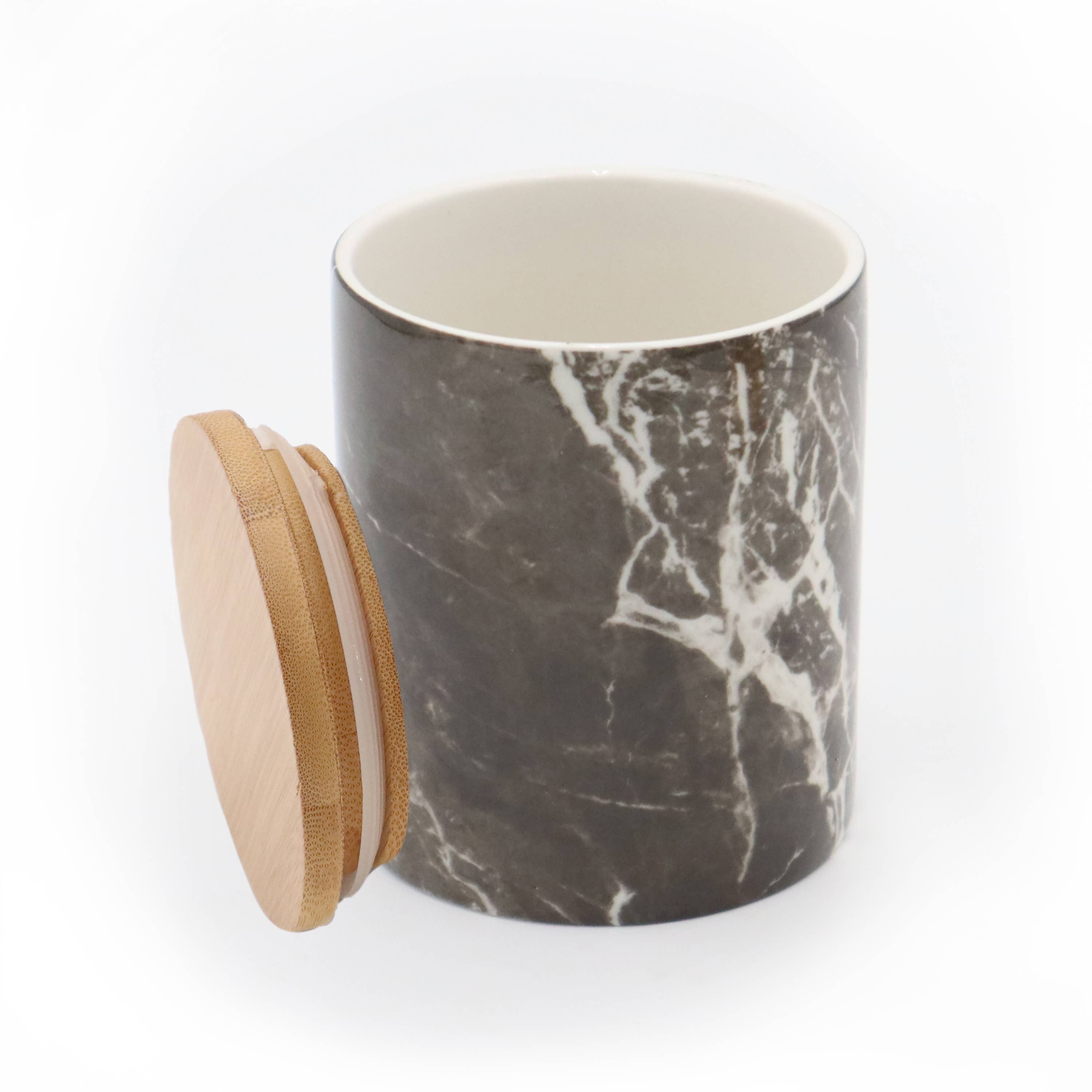 Candyl – Engroshandel Apotekerkrukke – Keramikkrukke med bambuslåg, 500 ml til stearinlys18