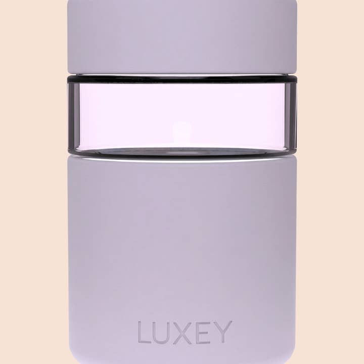 { VIDRO ROSA } MERENGUE LILÁS - Copo de Café Reutilizável Regular 8 oz por atacado de Luxey Cup