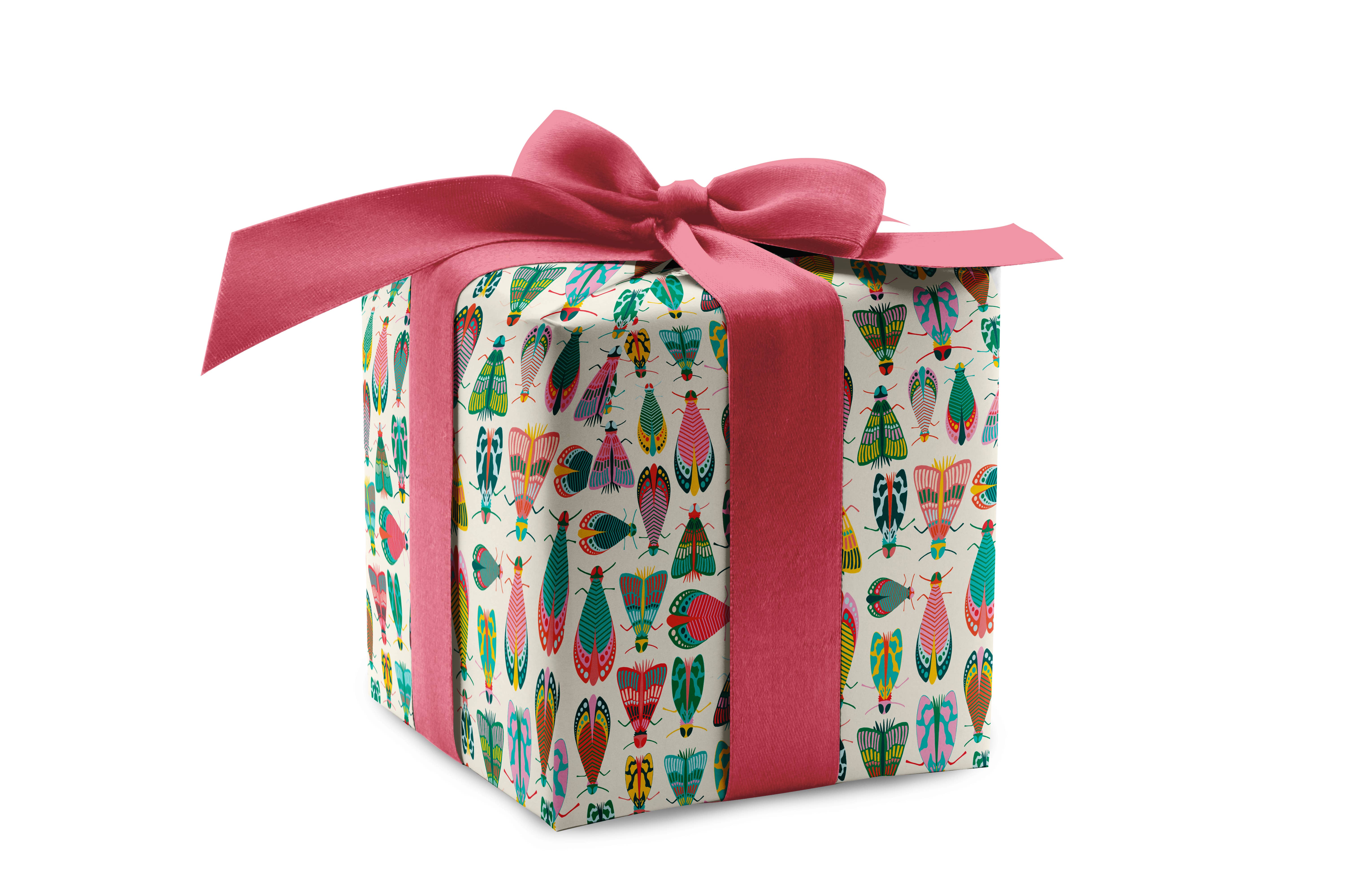 Rebecca Jane Woolbright - Wholesale Wrapping Paper Roll - Spring Glow Wrapping Paper–Colorful Bug Gift Wrap (2 Sheets)