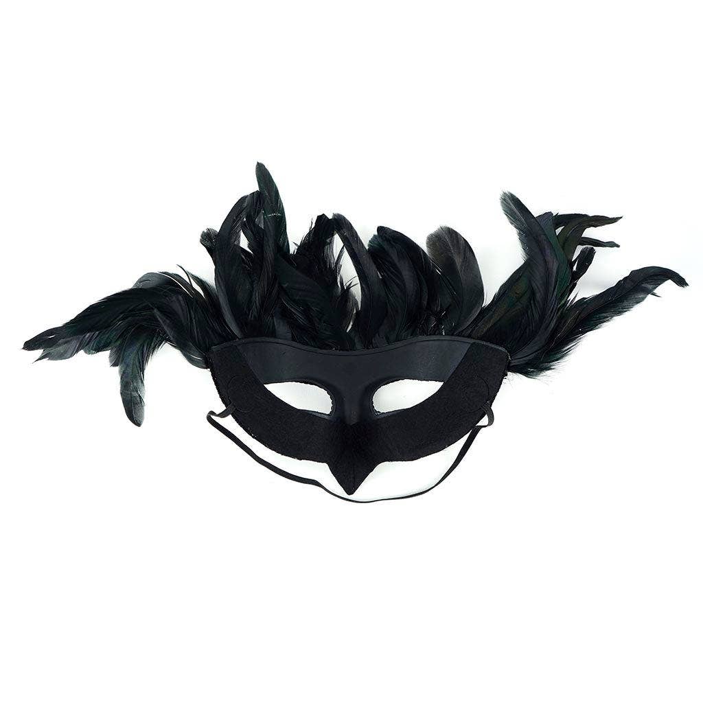 Zucker Feather Products - Venta al por mayor Disfraz - Mujer - Máscara de plumas de cuervo negra2