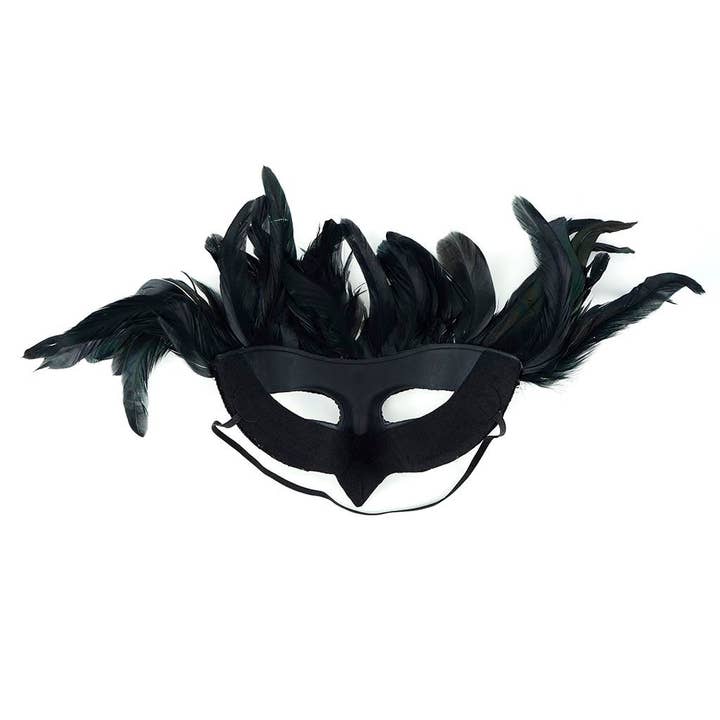 Zucker Feather Products - Venta al por mayor Disfraz - Mujer - Máscara de plumas de cuervo negra2