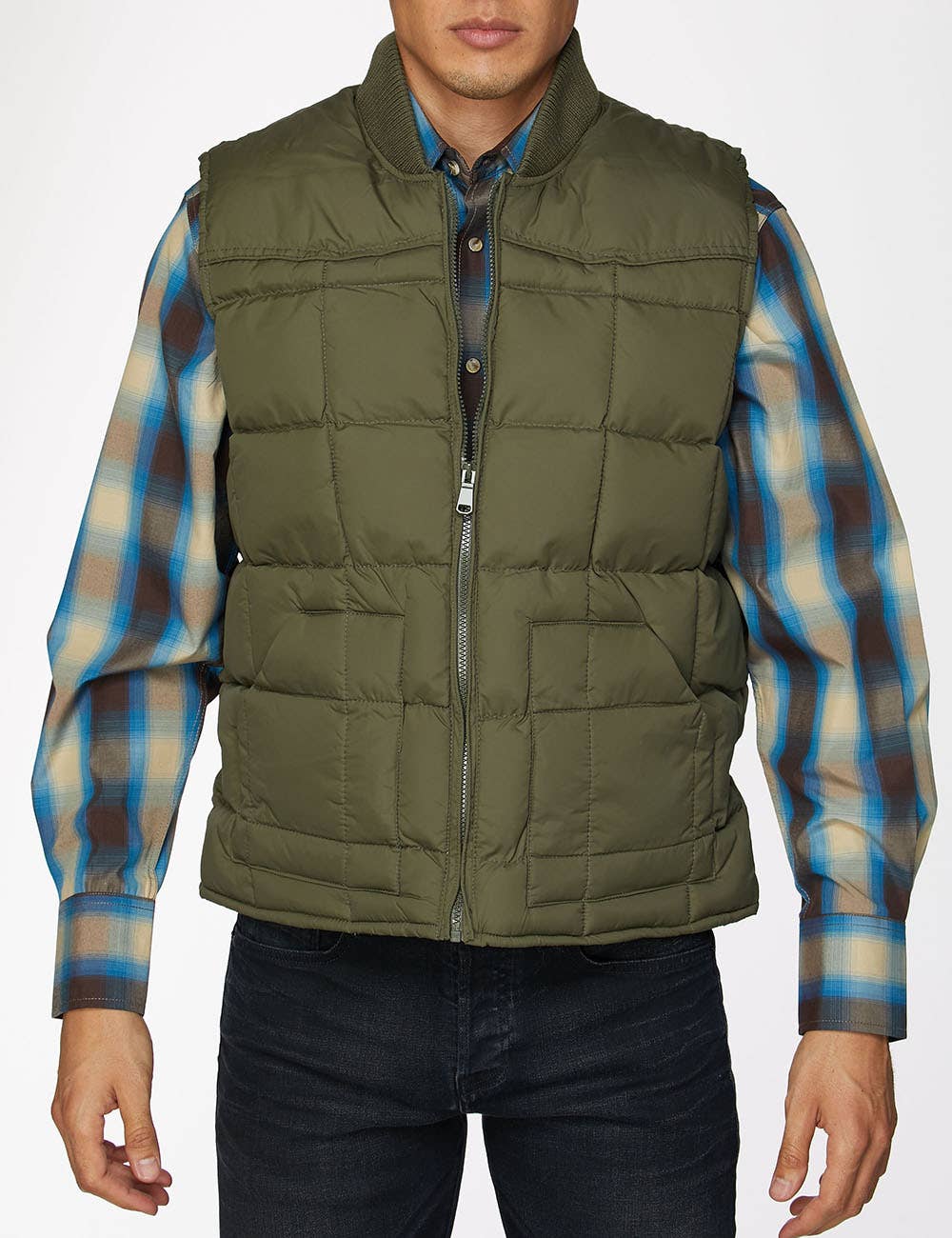 Rodeo Clothing – wholesale Outerwear Vest - Men’s – RODEO CLOTHING Men's Western Nylon vest-Olive