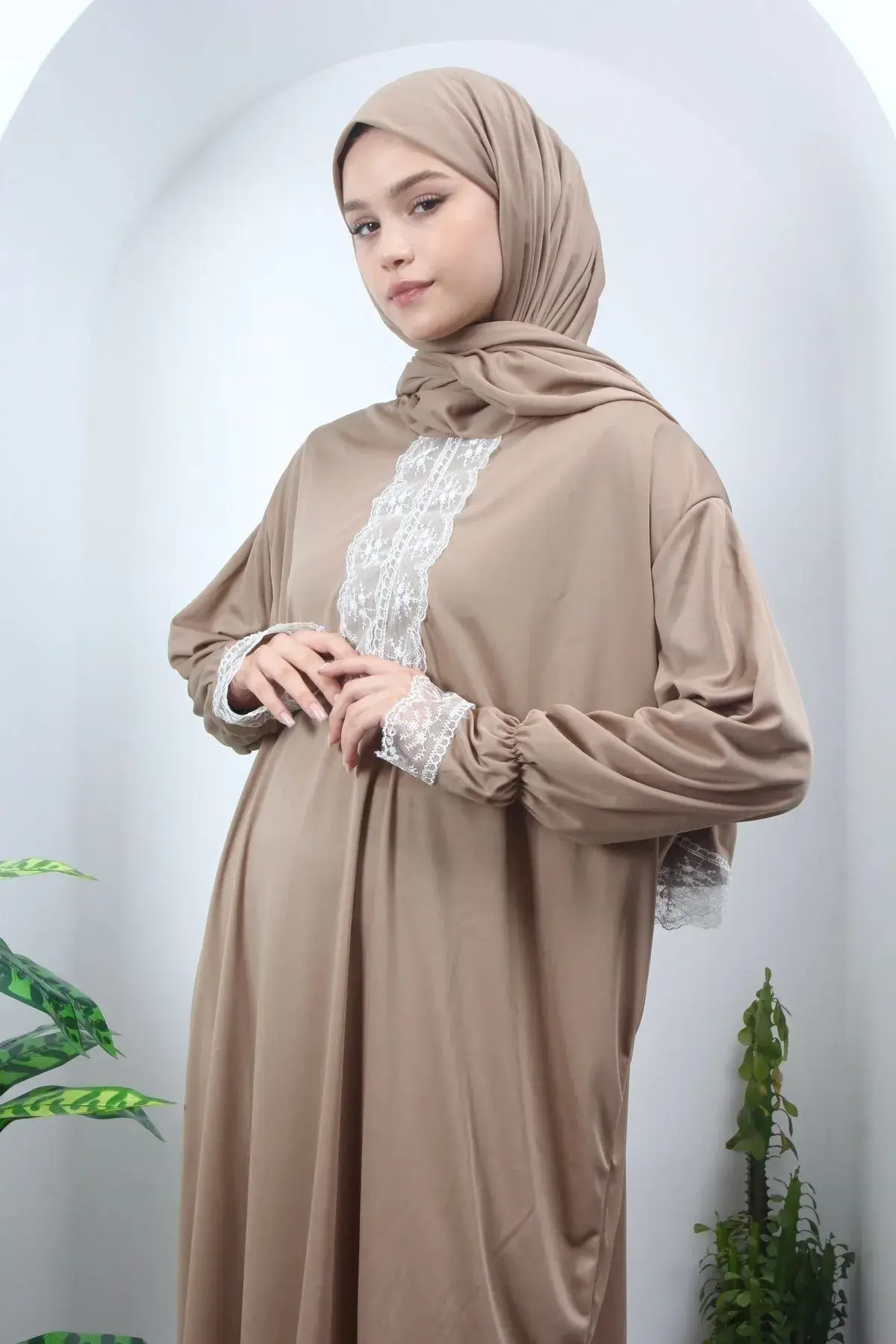 Meyran - Vente Hijabs – femme - Robe abaya saisonnière avec foulard intégré - options de couleur12