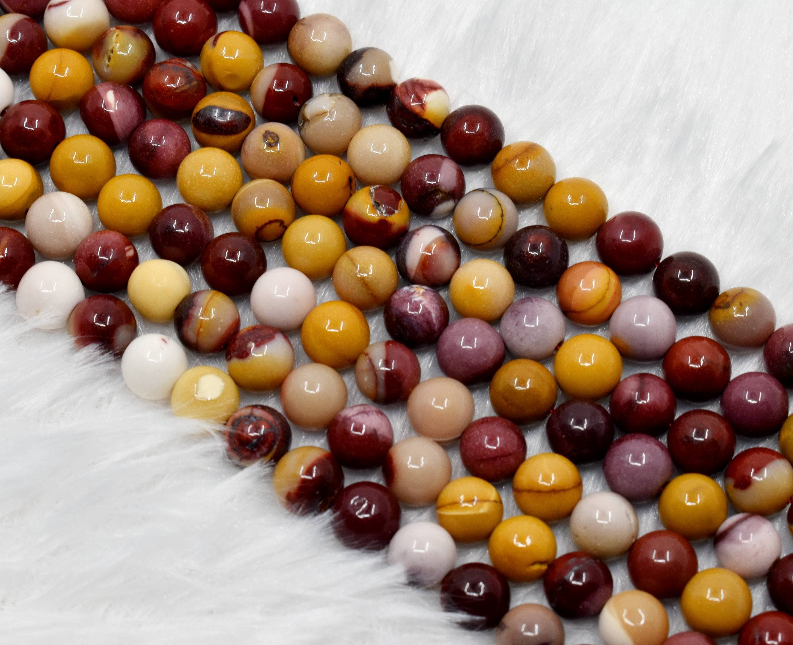 AK Healing Crystals – Großhandel Perlen – Runde Mookaite-Perlen, Kristallschmuck 4-12 mm0