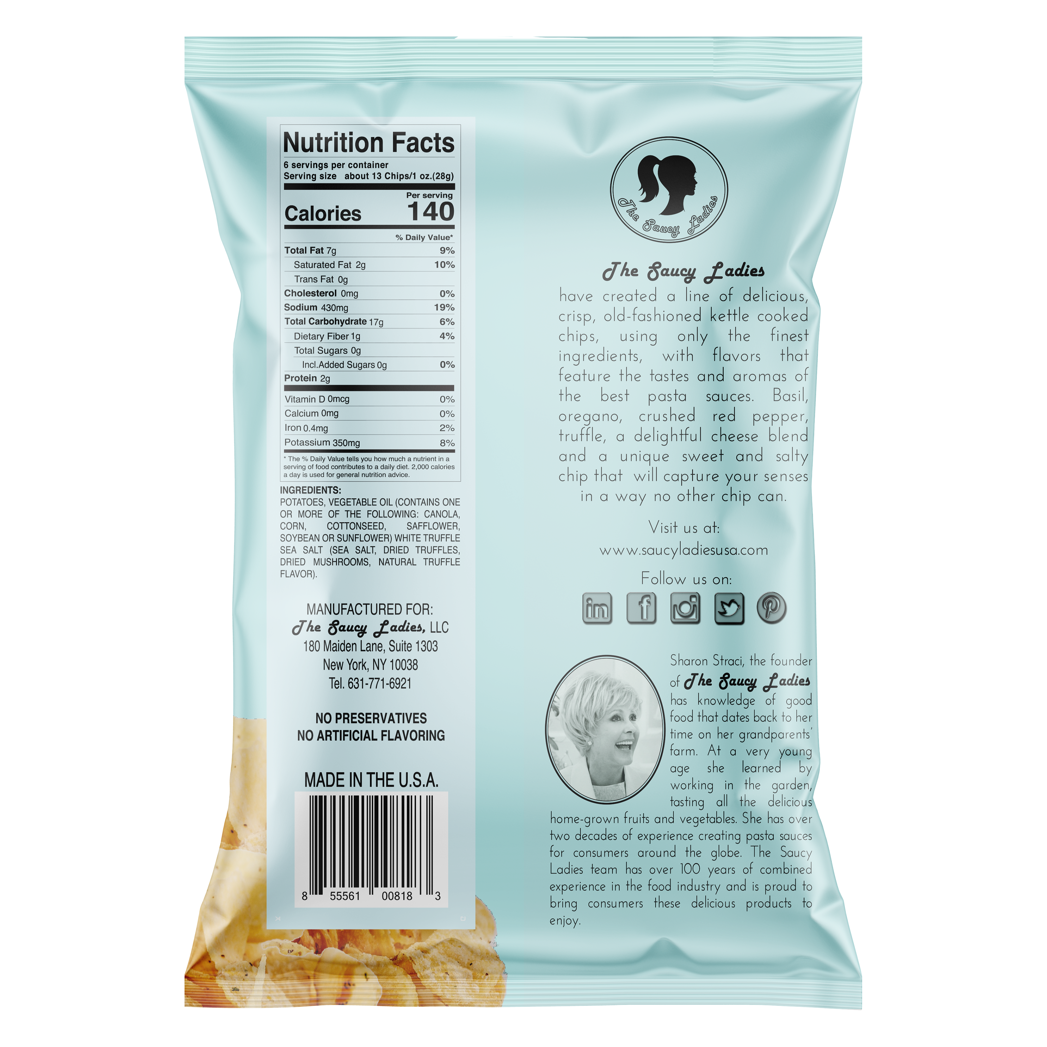 The Saucy Ladies - Wholesale Chips - Saucy Ladies Truffle Kettle Chips - 6oz1