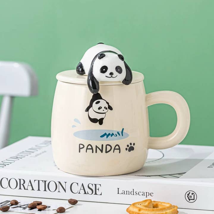 Urban Tokyo - Wholesale Coffee Mug - Panda 13oz Mug With Lid and Spoon (10/30)