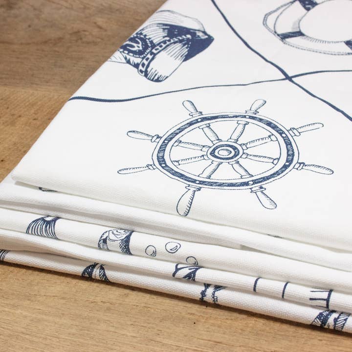 Bow & Hummingbird - Wholesale Tea Towel - Maritime Tea Towel Captain's Dinner3