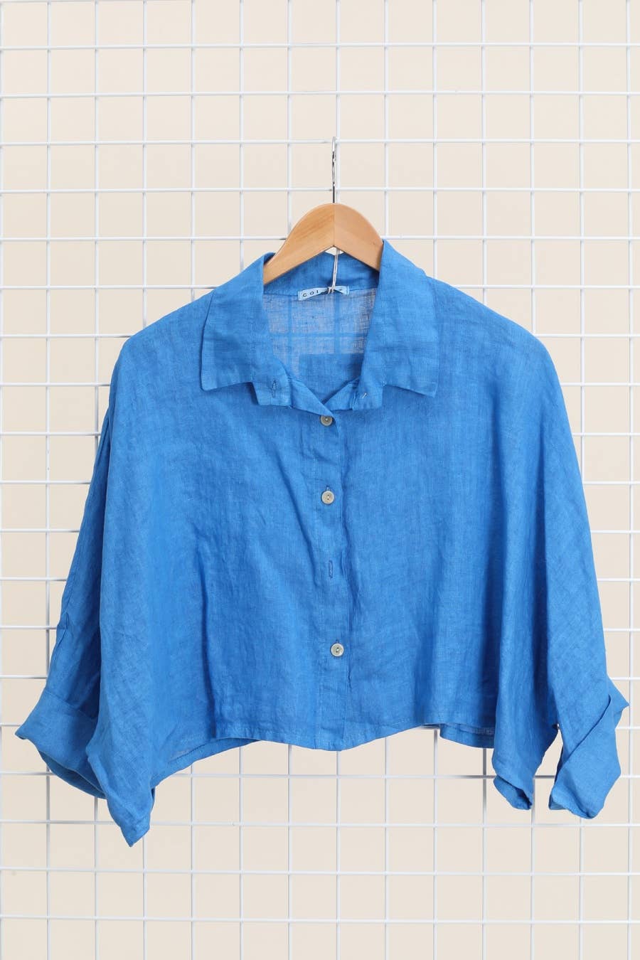 la maison des fibres naturelles - Wholesale Button Down Shirt - Women's - Linen crop shirt 83263 100% linen31