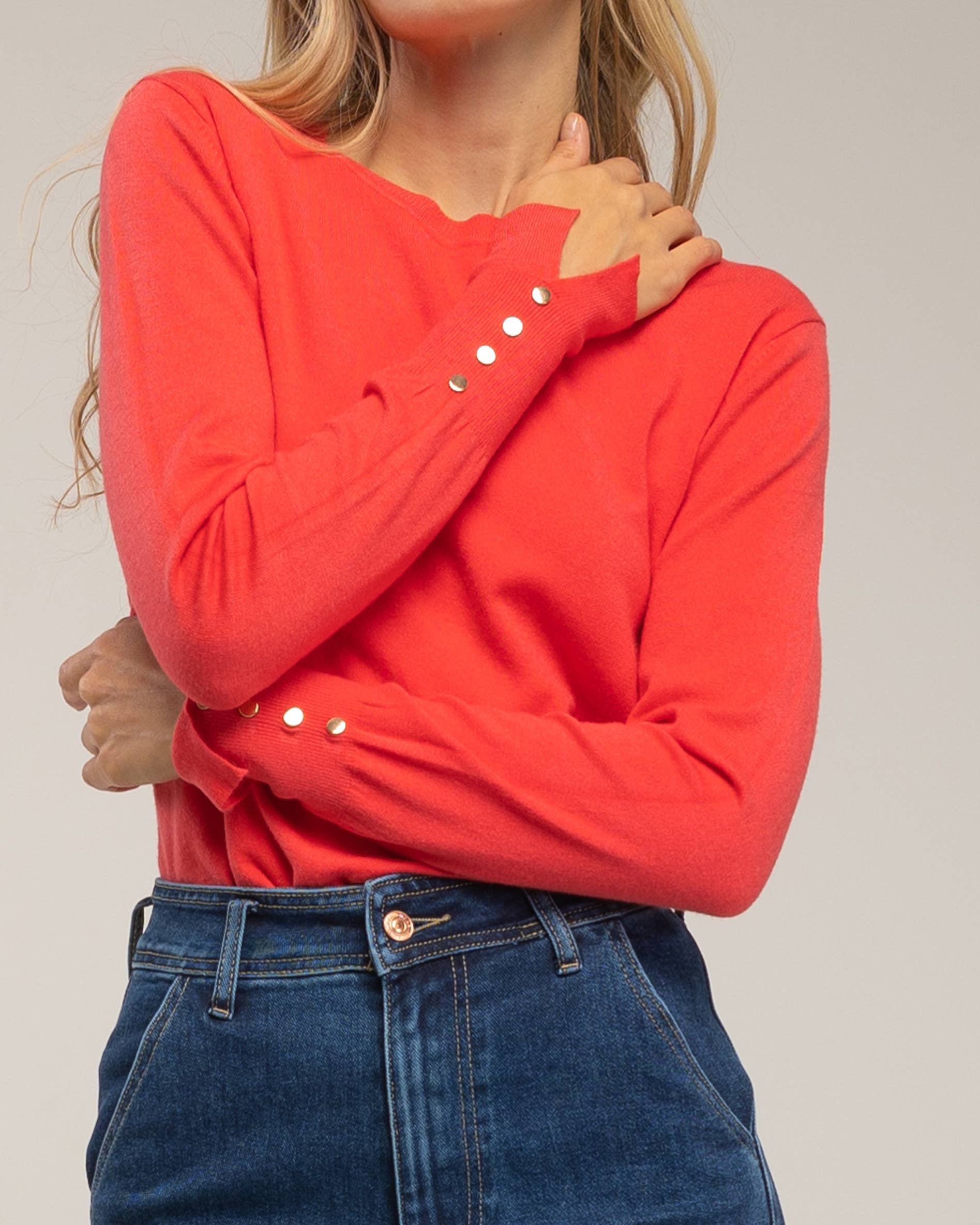 Tantra - Wholesale Knit Sweater - Women's - Fine knit sweater with wool, round neck22