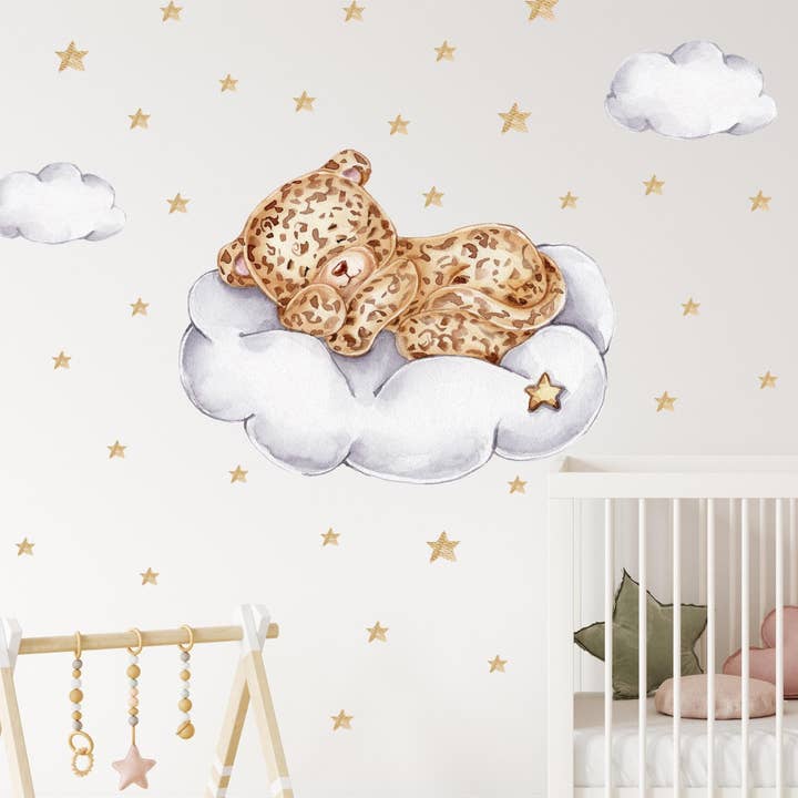 Decalque de parede Leopard on the Cloud V318 por atacado de WANDKIND