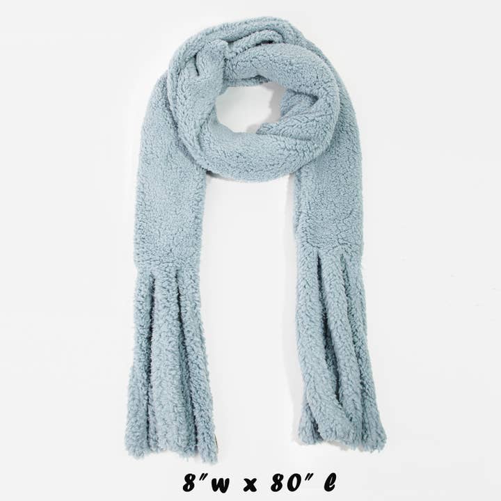 Collections by Fame Accessories - Wholesale Scarf - Women's - Teddy Fur Oblong Scarf5