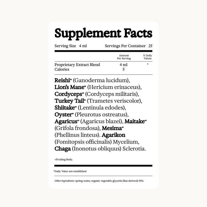 Rainbo - Wholesale Tincture - 11:11 Super Multi-Mushroom Tincture Alcohol Free2