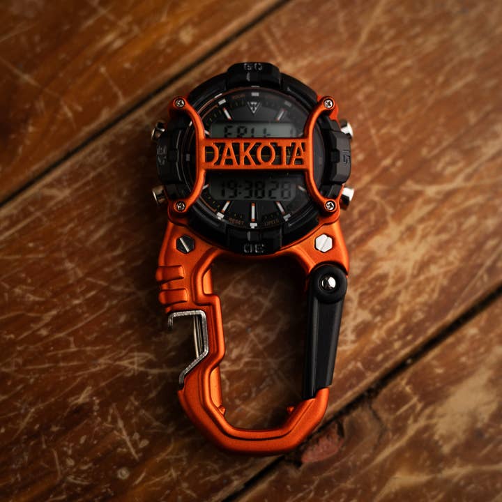 Dakota (Dakota Watch Company) - Vendita all'ingrosso Orologio da tasca - Unisex - Dakota Digital Cage Clip – Orologio da tasca da uomo, Arancione2