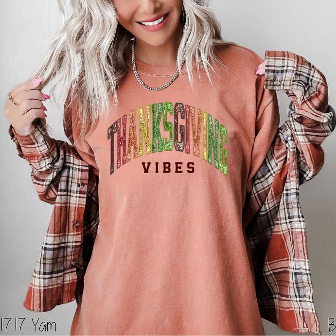Bama Screens - Wholesale Sublimation Transfer - Sequin Thanksgiving Vibes #BS61823