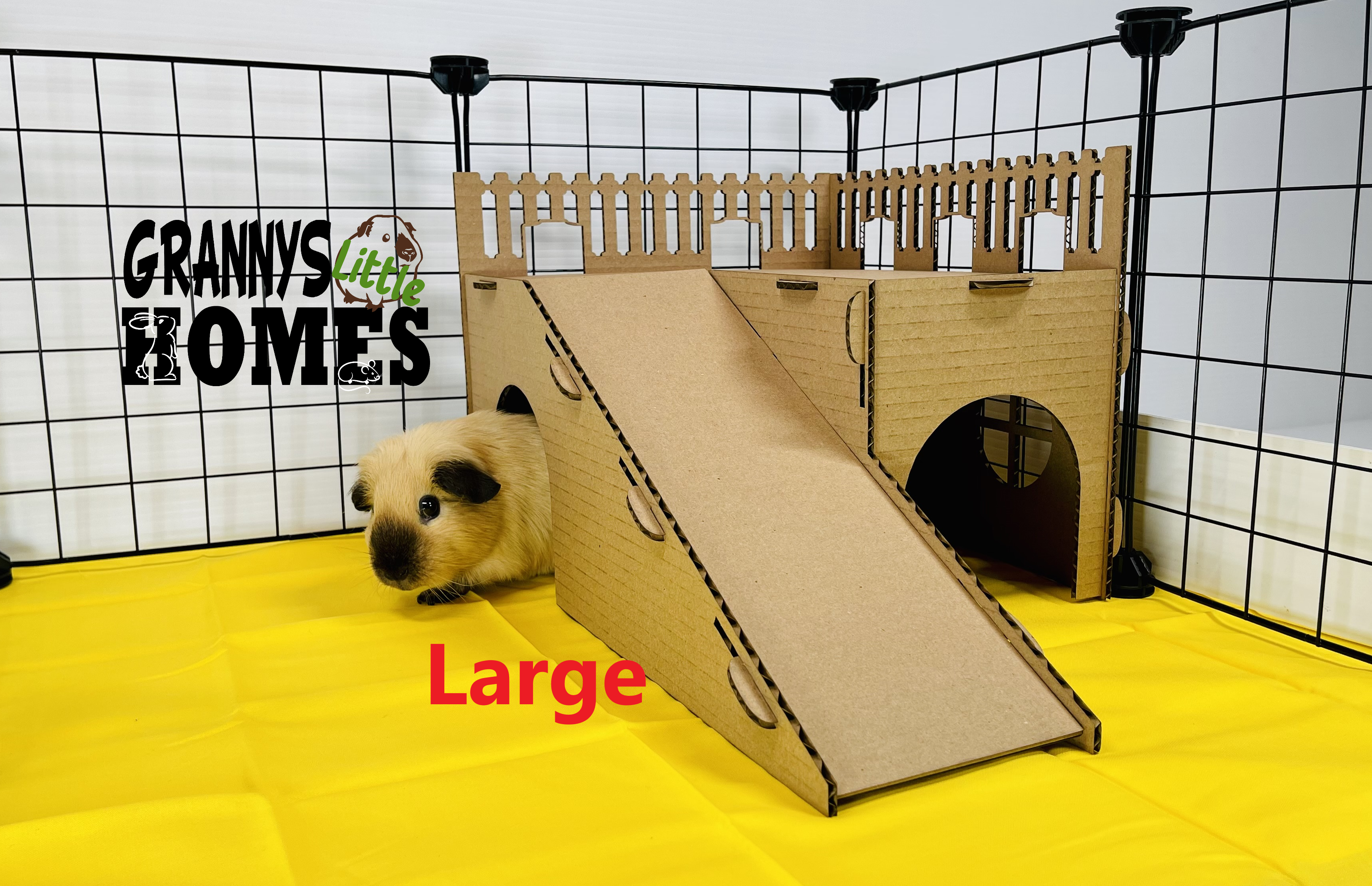 Grannys Little Homes - Wholesale Pet Toy - Not Cat/Dog - Cardboard Hide with Ramp1
