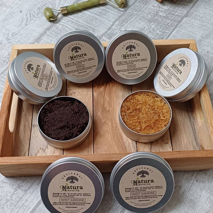Coffee or sugar body scrubs | Body & Foot exfoliating scrubs for wholesale by Natura Emporium