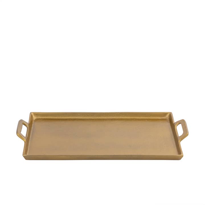 BIDKhome - Wholesale Serving Tray - Aluminum Tray w/Handles Antique Brass5