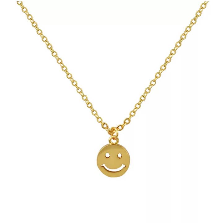 Gold plated happy days necklace for wholesale by Anjewelz.co
