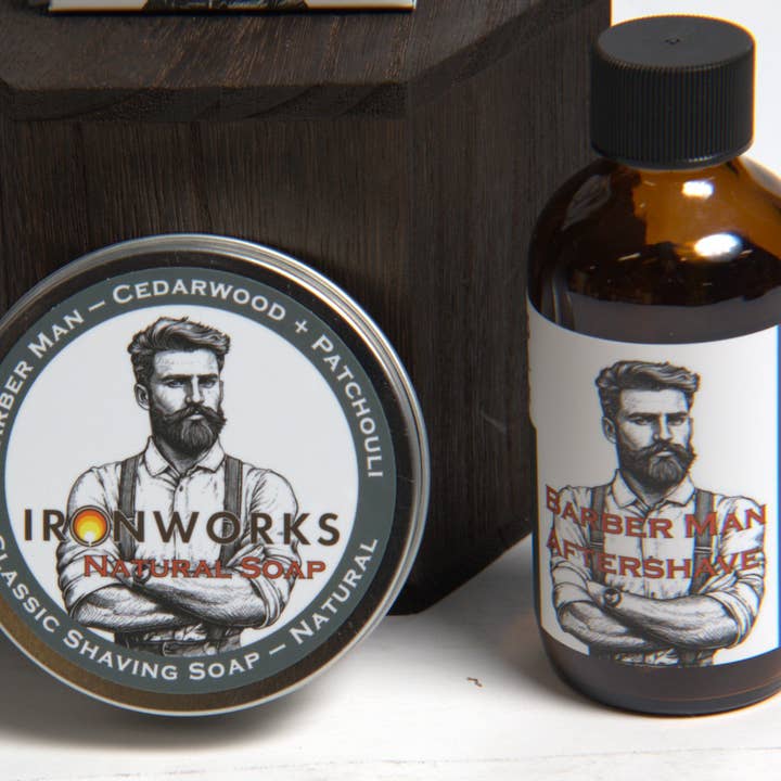 IRONWORKS Soap Company - Wholesale Shave Soap - Men's - Barber Man Shaving Soap - No synthetics