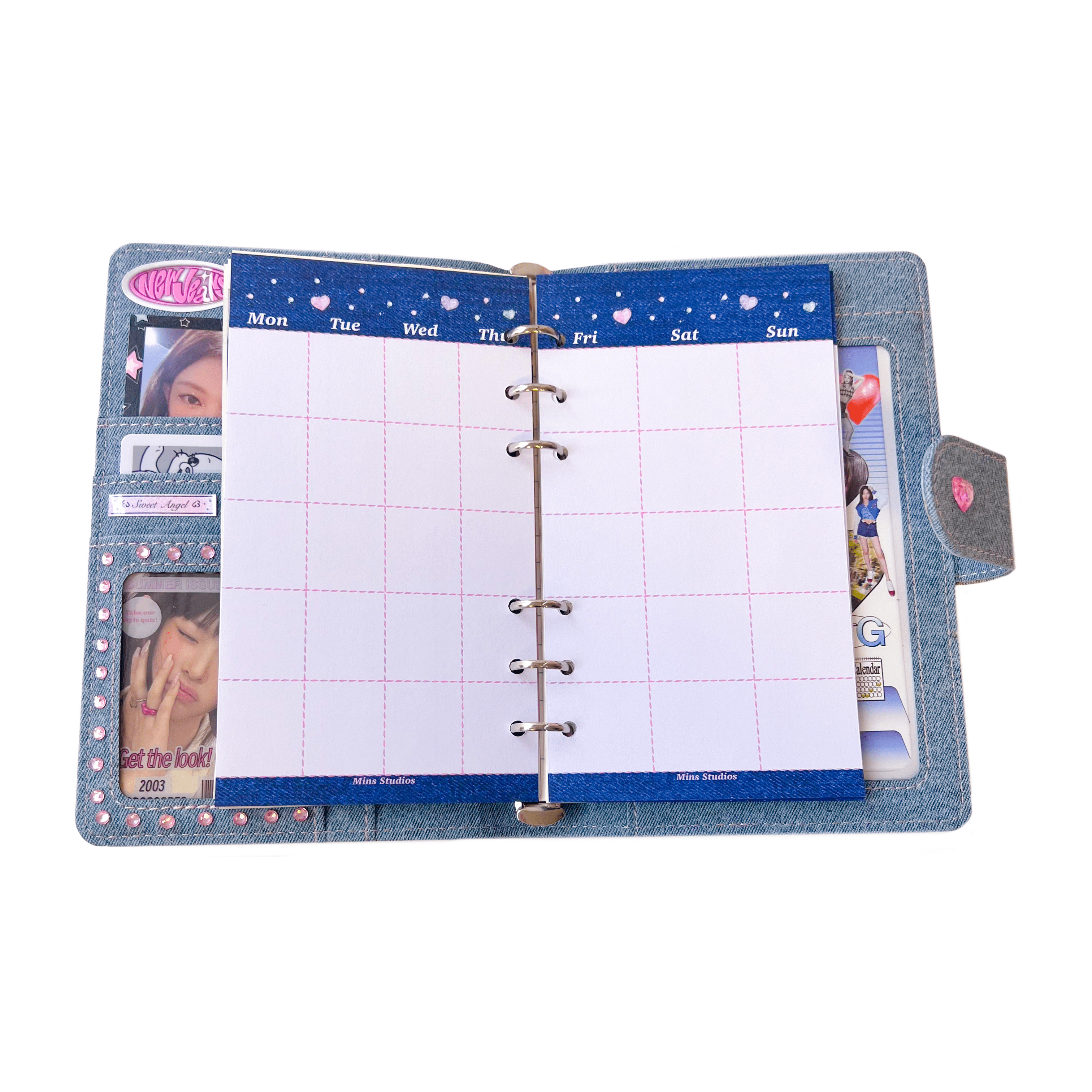 Mins Studios - Wholesale Binder - A6 Denim Monthly Binder Refill2