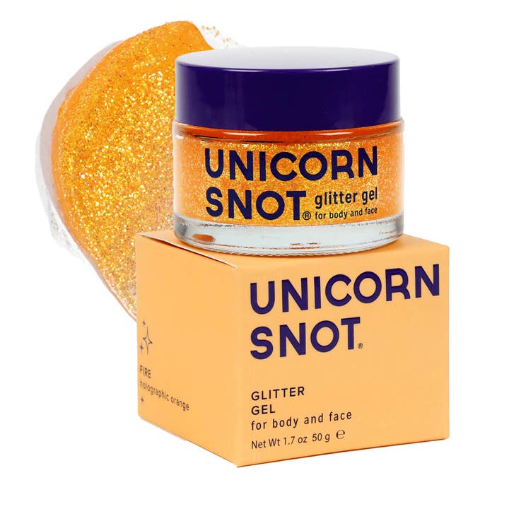 Gel Pailleté Original | Feu-Orange | Paillettes pour le Corps | Scintillant pour la vente par Unicorn Snot | Glitter Beauty