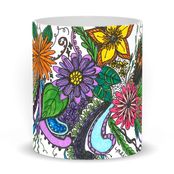 Mugs Fleurs Festives pour la vente par Mary O's Imagination