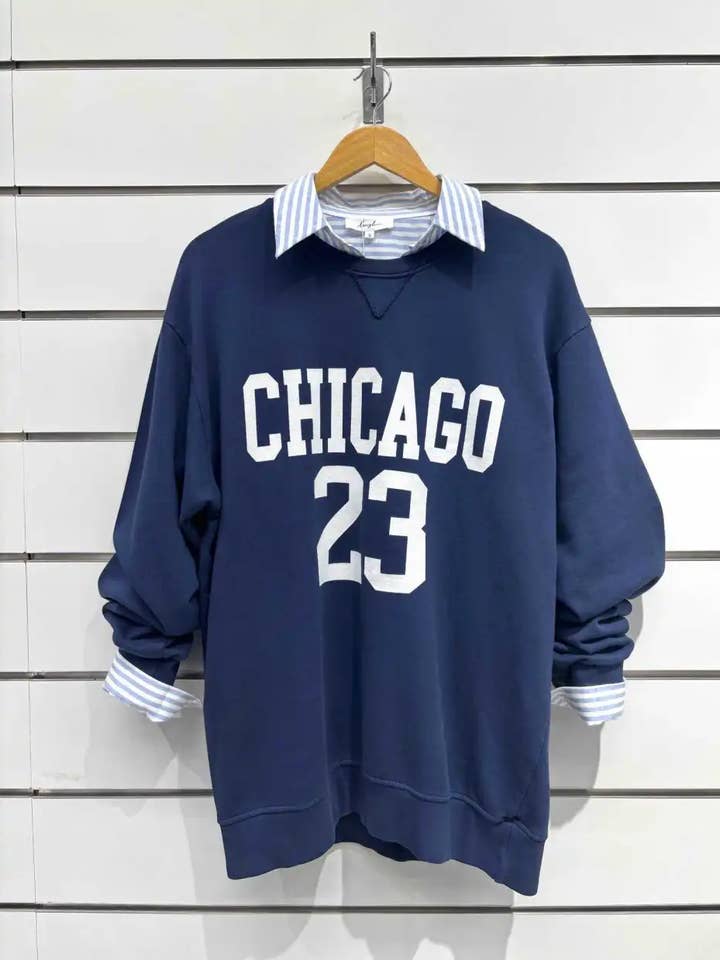 Chilli Girl Collection – wholesale Sweatshirt - Dam – Chicago 23 sweatshirt med rund halsringning0
