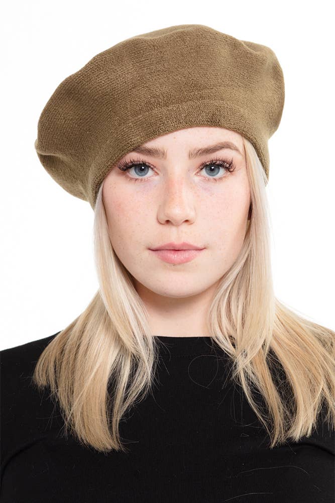Hana – wholesale Beret – Women's – Stretchy Solid Color Beret32