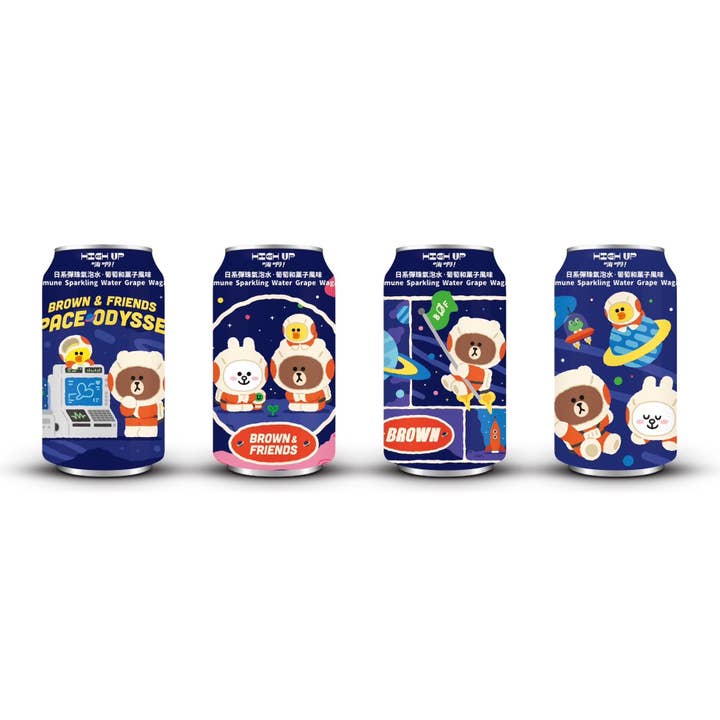 EAU PÉTILLANTE BROWN AND FRIENDS SPACE ODYSSEY 24/boîte pour la vente par MITIN